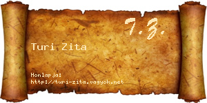Turi Zita névjegykártya
